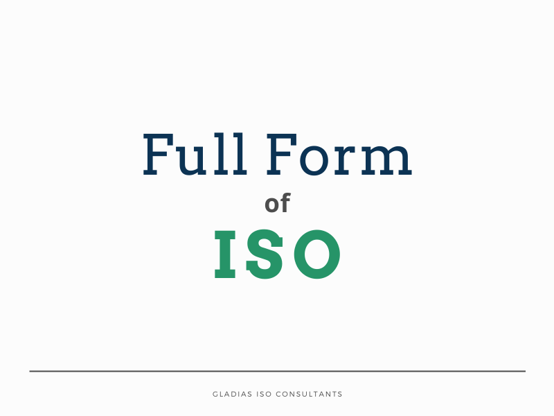 full form of iso certification