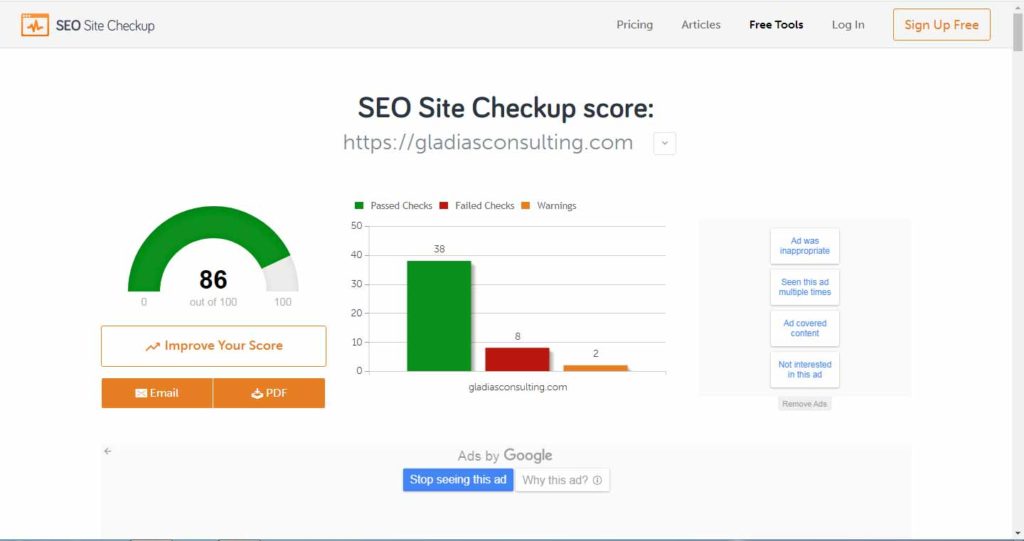 SEO Site Check Up